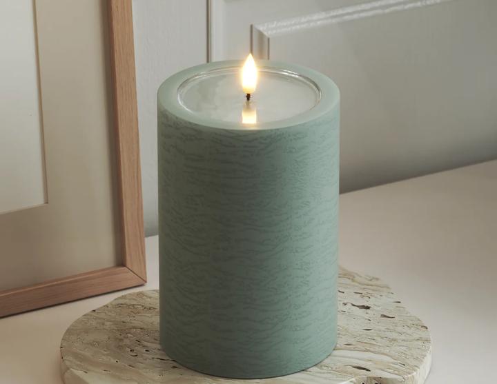 Deluxe Homeart Ø 10 x H 15 cm - Stéarine - Salvie