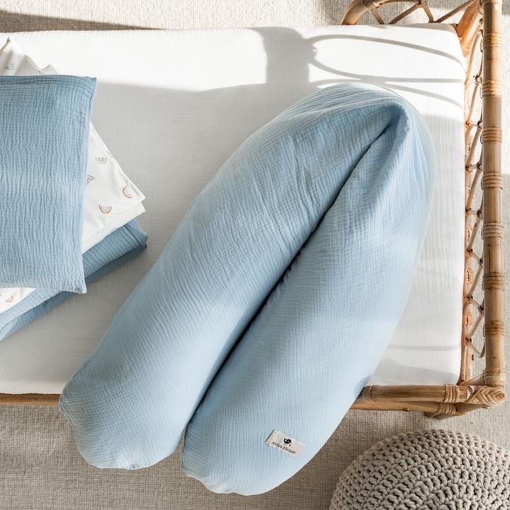 Actual product image Julius Zöllner Cotton muslin nursing cushion in denim (75 cm)