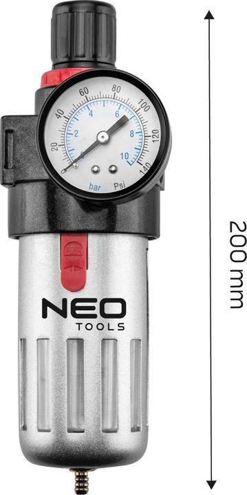 Actual product image Neo Tools 1/2 "filter dryer, with pressure reducer, metal housing