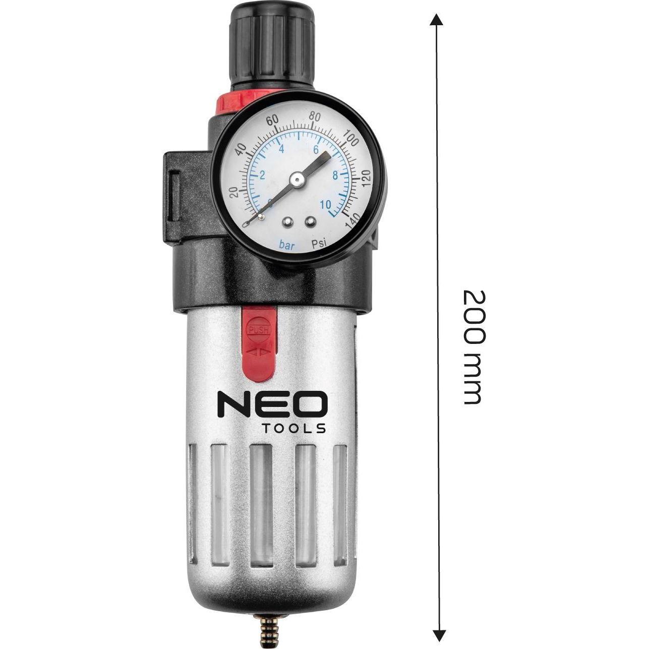 Thumbnail - Neo Tools, Kompressor, 1/2 "filter dryer, with pressure reducer, metal housing