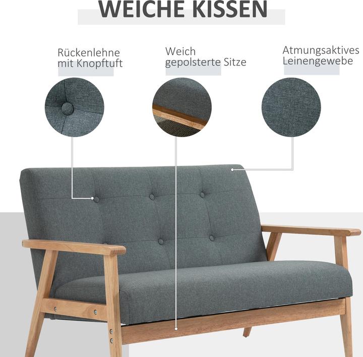 Actual product image Homcom Double sofa (2 person sofa)