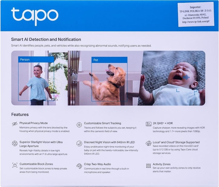 Image du produit TP-Link Tapo C225 V1 (2560 x 1440 Pixels)
