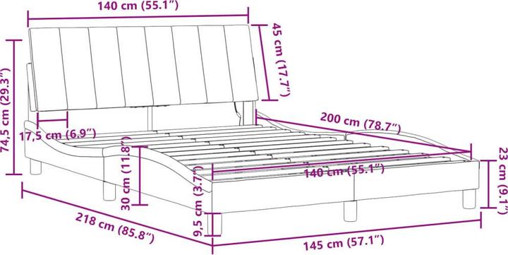 Image du produit vidaXL Bettgestell (180 x 200 cm)