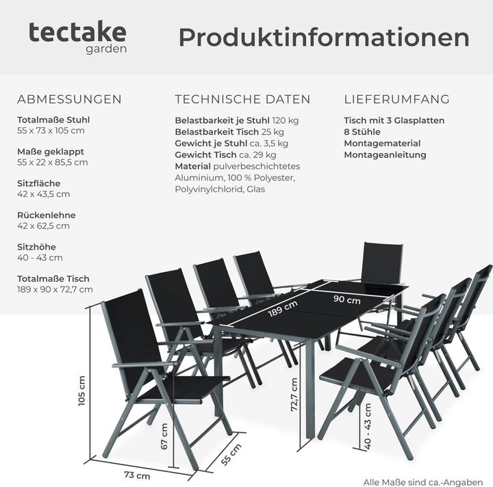 Actual product image tectake Seating area (189 cm)