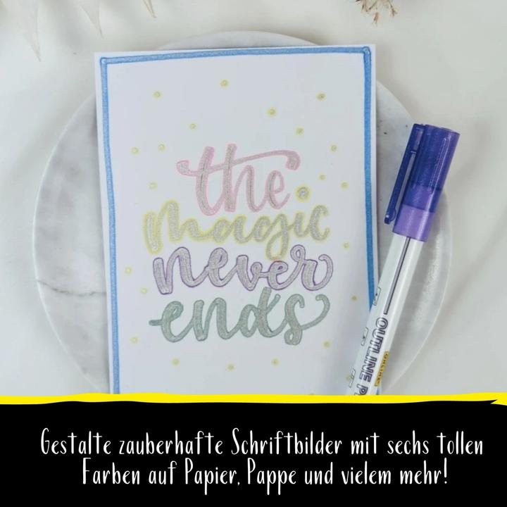 Actual product image Online Fibre pen case Outline Pen (6x)