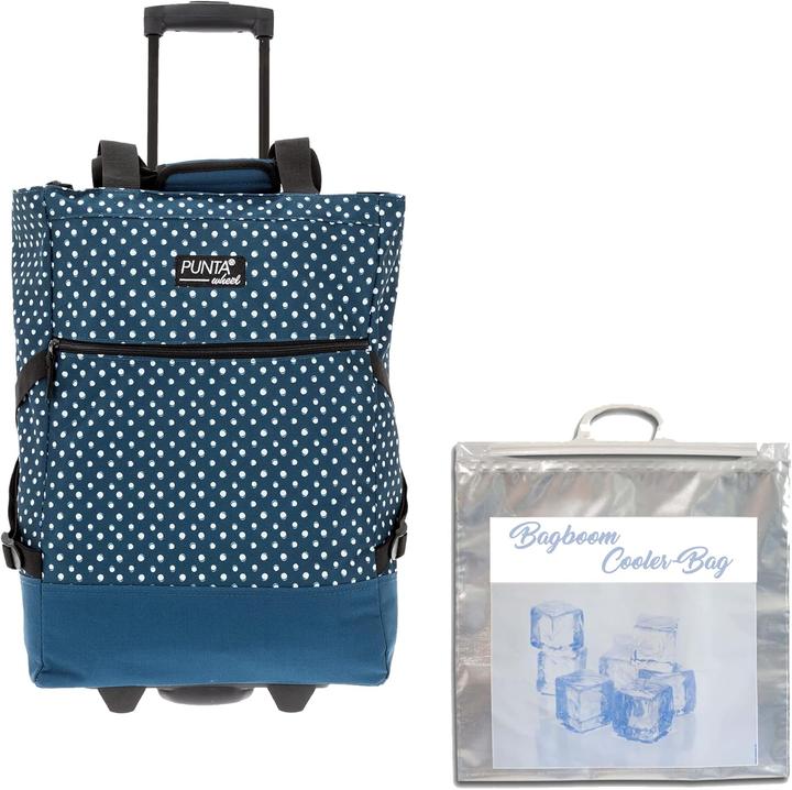 Actual product image Punta Wheel Einkaufstrolley faltbar mit Thermo-Kühltasche (35L)