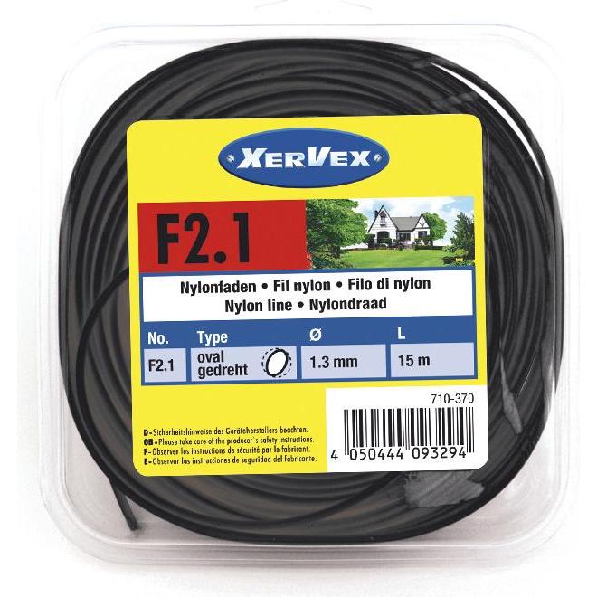 Ratioparts, Zubehör Gartenmaschinen, H.G. Nylon-Trimmerfaden 1,6 mm x 15 m, 710-069 (Rasenmäher, Trimmerfaden + Fadenspu...