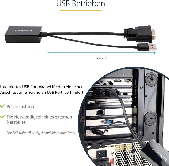 Produktbild StarTech Dvi To Displayport Adapter (DVI, 5.80 cm)
