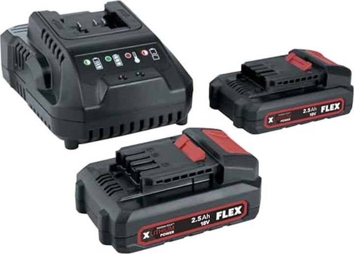Actual product image Flex-Tools Zubehör 532740 P-Set 22 Q Akku-Set 18V 2,5Ah - 2 x AP18.0/2.5 Akku + 18-Volt-Ladegerät (18 V)