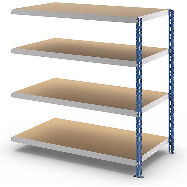Actual product image eurokraft basic Wide span boltless shelf unit with chipboard shelves, depth 800 mm, extension