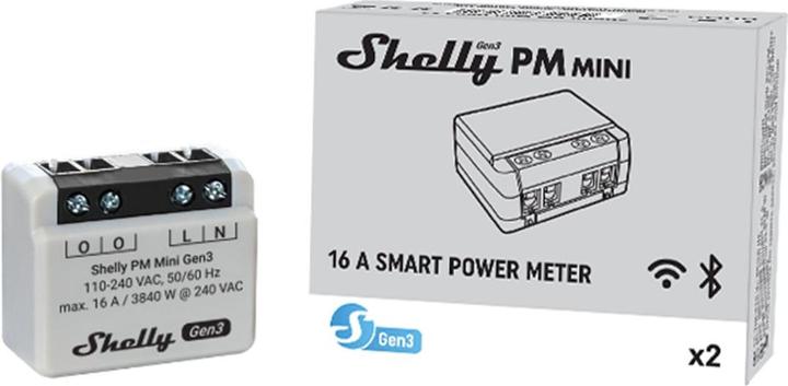 Image du produit Shelly PM Mini Gen3 x2 (Actionneur de commutation)