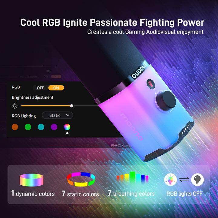 Produktbild Maono PD100X RGB USB/XLR Mikrofon