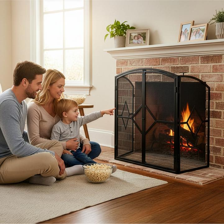 Actual product image Relaxdays fire guard