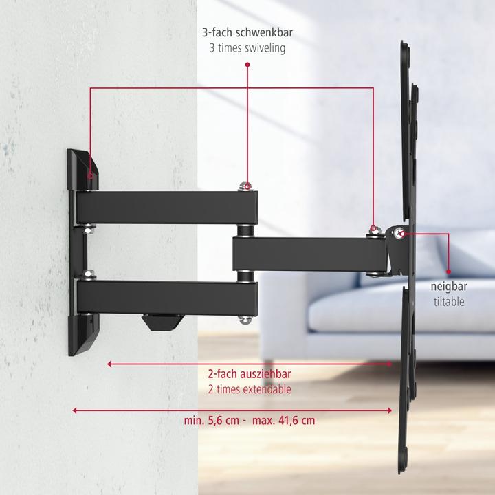 Productafbeelding Hama Fullmotion (Muur, 65", 25 kg)