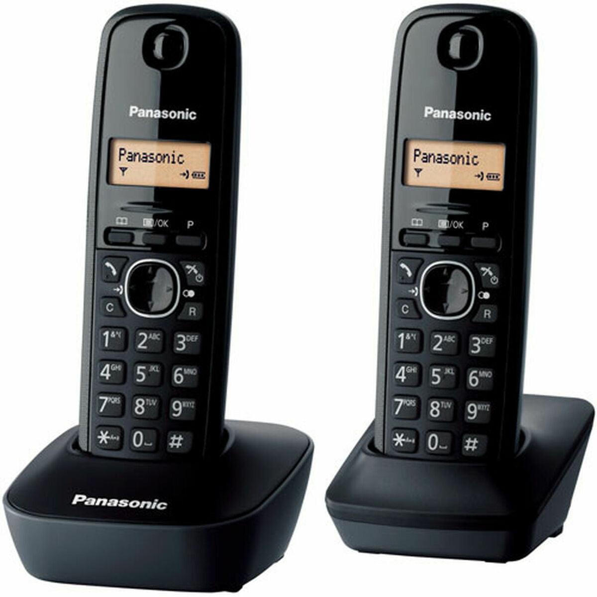 Panasonic compatible KX-TG1612FRH Téléphone sans fil - Noir, Telefon, Schwarz