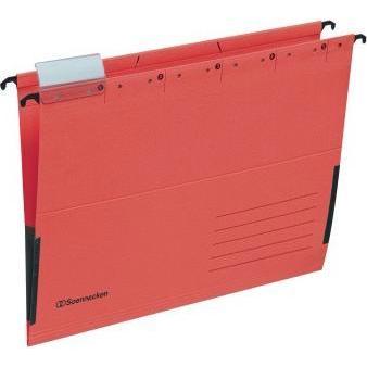 Soennecken, Mappe, Hängetaschen rot A4 Leinenfrösche 220g Recyclingkarton 25 St./Pack. (A4, 1 x)