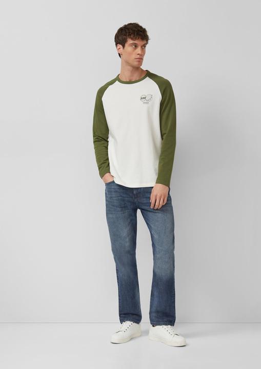 Produktbild s.Oliver T-Shirt Strukturiertes Raglan-Langarmshirt aus Heavy Jersey (S)