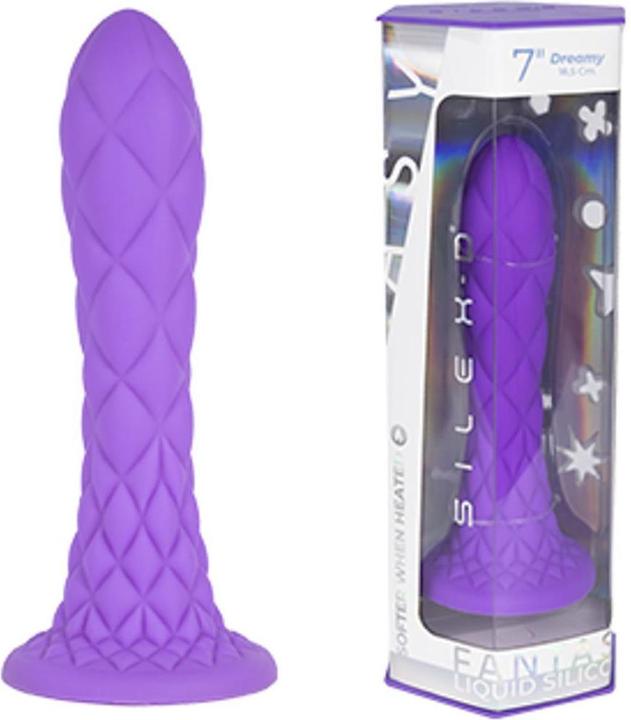 Actual product image Silexd Dreamy Dildo Fantasy Flüssigsilikon Thermoreaktiv Violett 18,5 Cm