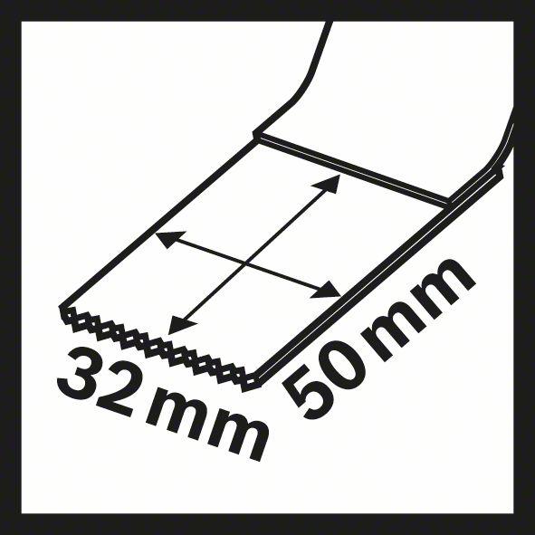 Immagine prodotto Bosch Professional Zubehör Lama per taglio a tuffo BIM AIZ 32 AB, Metallo, 50 x 32 mm, confezione da 10
