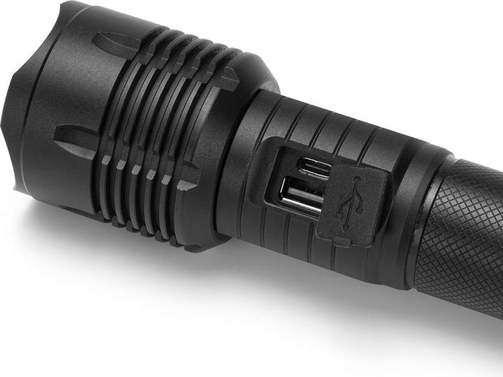 Actual product image Montiss Taktyczna ręczna latarka akumulatorowa LED MT160 (25.20 cm)