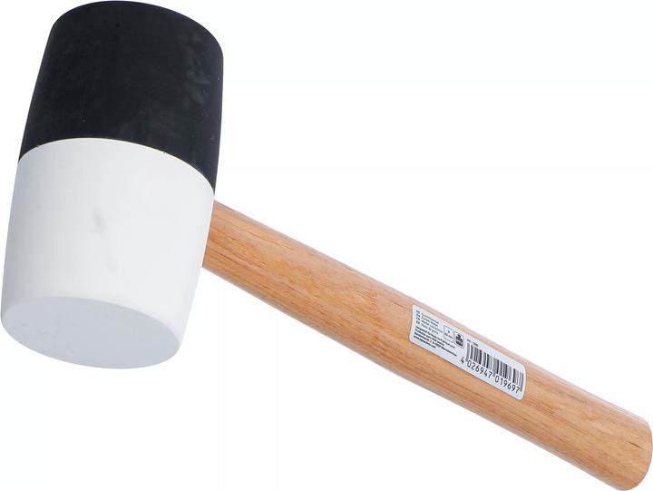 Produktbild BGS Gummihammer | Hickory-Stiel | schwarz-weisser Kopf | Ø 63 mm | 840 g (840 g)