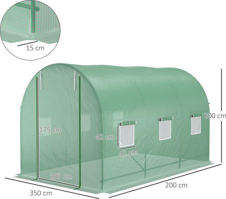 Actual product image Outsunny Tunnel Greenhouse