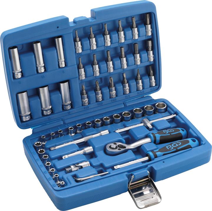 Actual product image BGS Socket Set | 6.3 mm (1/4") Drive | 53 pcs.