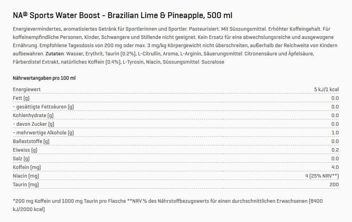 Produktbild Nutriathletic Sports Water Boost (Zitrone, Ananas, 12 x)