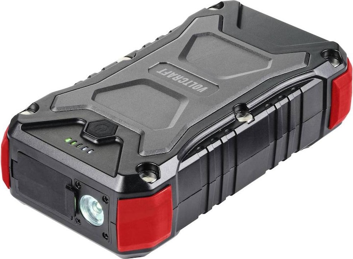 Voltcraft VC PB PD65W Rugged Powerbank 30000 mAh Power Delivery 3.0 Li-Ion Schwarz-Rot LED Taschenl (30000 mAh, 111 Wh)