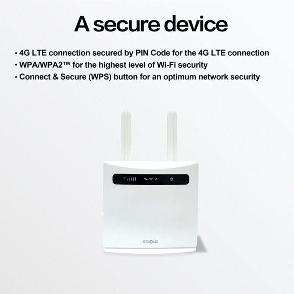 Produktbild Strong 4GROUTER300v2 WLAN-Router Einzelband (2,4GHz) Schnelles Ethernet 3G 4G Weiss