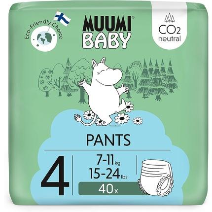 Actual product image Muuwmi Muumi Baby Eco Pull Ups Size 4 40 Sensitive Premium Nappy Pants with Leakage Barrier (Size 4, 40 pcs.)