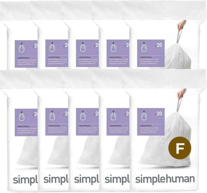 Produktbild Simplehuman Müllbeutel Code F, 30 l, 200 Stück (200x, 30 l)