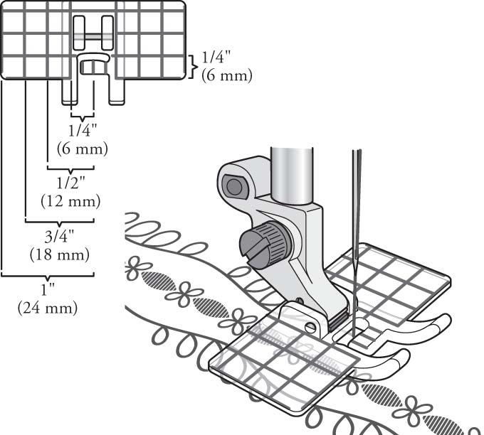 Husqvarna Mehrfachlinien Zierstichfuss