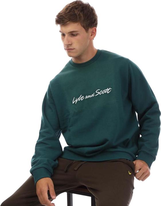 Actual product image Lyle and Scott Mens Script Sweatshirt (M)