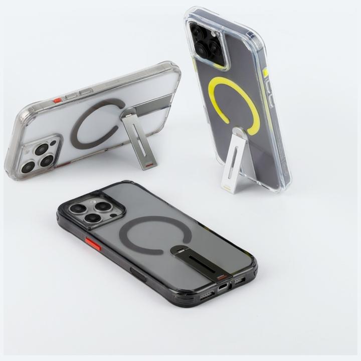 Actual product image Skinarma Case Helix for iPhone 16 Pro Magnetic Charging 360 Rotating Stand black (Apple iPhone 16 Pro)