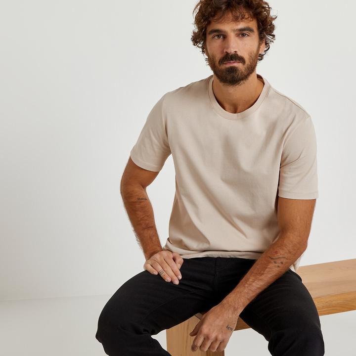 Produktbild La Redoute Collections T-Shirt mit rundem Ausschnitt und kurzen Ärmeln (3XL)