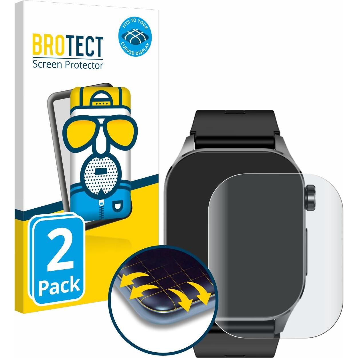 Thumbnail - BROTECT Full-Screen Displayschutz Matt, Smartwatch Schutzfolie, Grau