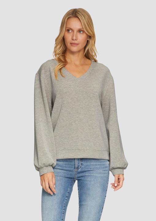 Produktbild S.Oliver Sweatshirt Scuba-Sweatshirt mit V-Ausschnitt (32)