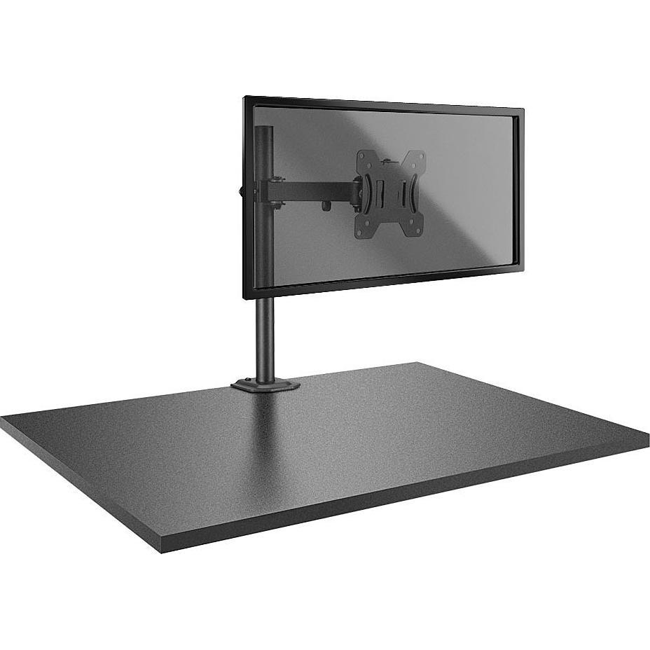 Thumbnail - Lindy Single Bracket, w/ Pole & Desk Clamp (Tisch, 27.95"), Monitor Halterung, Schwarz