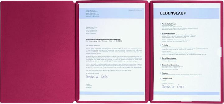 Valori nutrizionali e ingredienti Pagna Cartella di applicazione "Spirit", DIN A4, in cartone, rosso (A4, 1 x)