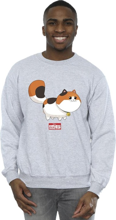Actual product image Disney Mens Big Hero 6 Baymax Kitten Pose Sweatshirt (5XL)