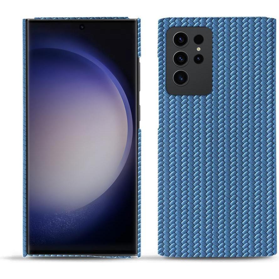 Noreve Lederschutzhülle (Samsung Galaxy S23 Ultra), Smartphone Hülle, Blau
