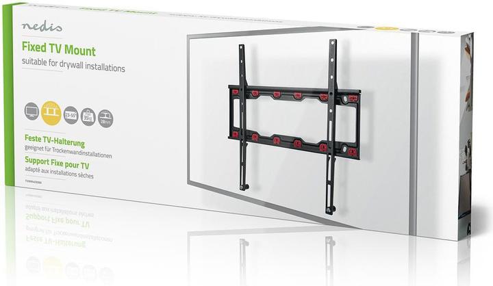 Image du produit Nedis Support TV mural fixe - 23-55 " - 35 kg - 28 mm - support TV - VESA - acier - noir (Mur, 35 kg, 23" - 55")