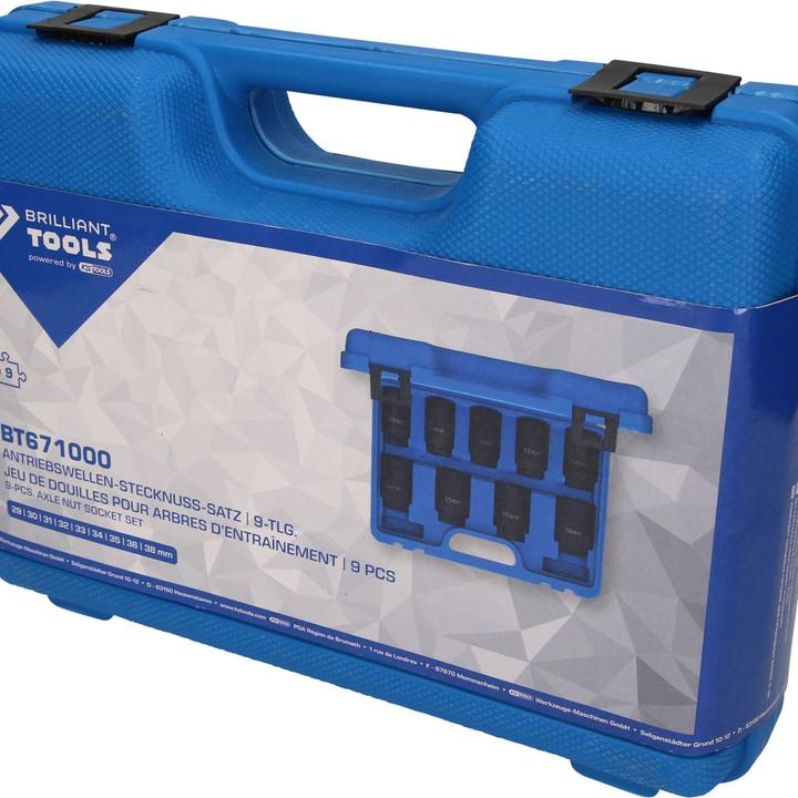Actual product image Brilliant Tools Drive shaft socket set, 9 pcs.