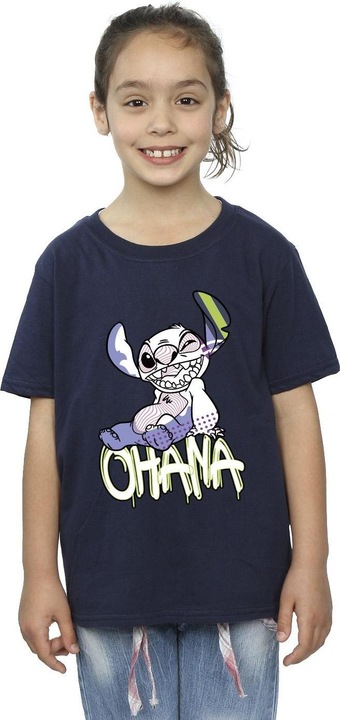 Immagine prodotto Disney Lilo And Stitch Ohana Graffiti Maglietta Ragazze (140, 146)