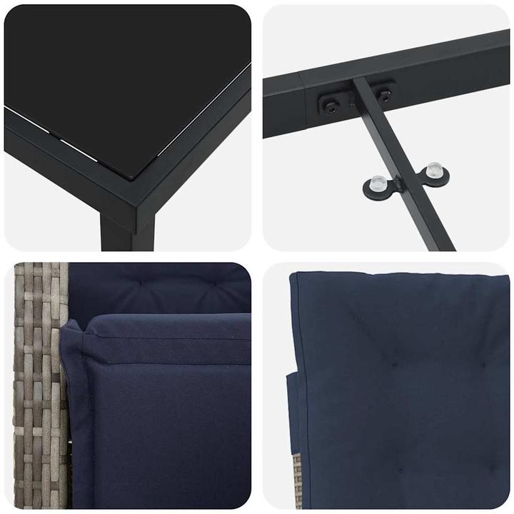 Produktbild vidaXL Outdoor Essensemble (80 x 80 x 73 cm)