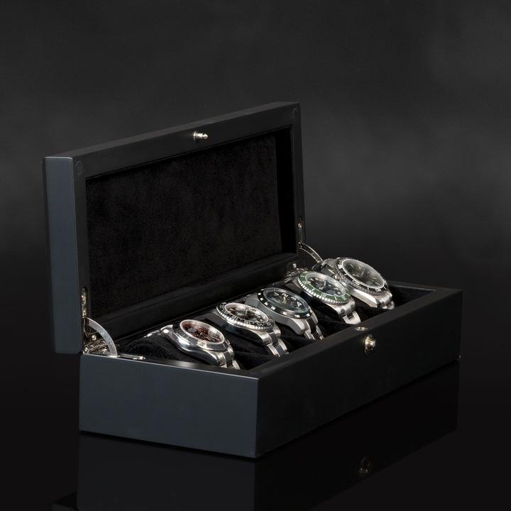 Produktbild Beco Uhrenbox Piano Silk 5 - Schwarz