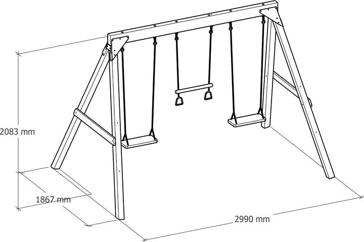 Image du produit Axi Balançoire double Maya avec trapèze