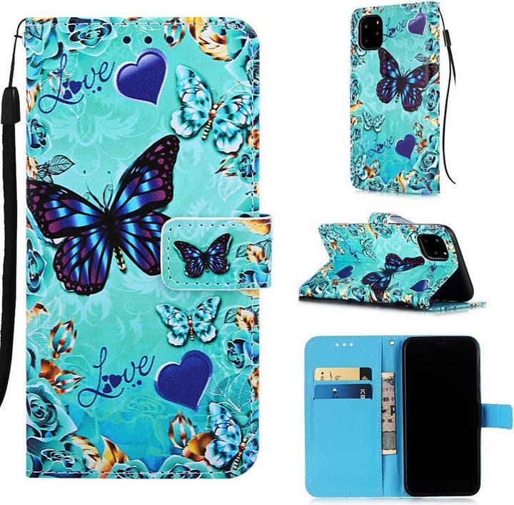 Actual product image Ueli Express iPhone 11 Pro Max Book Case Case with Card Holder Butterflies (Apple iPhone 11 Pro Max)
