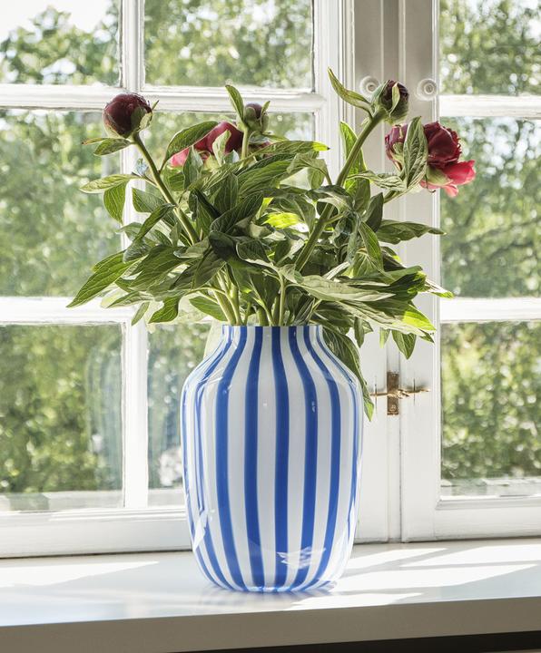 Produktbild HAY Vase JUICE Marine gestreift (1 x, 20 x 28 cm)